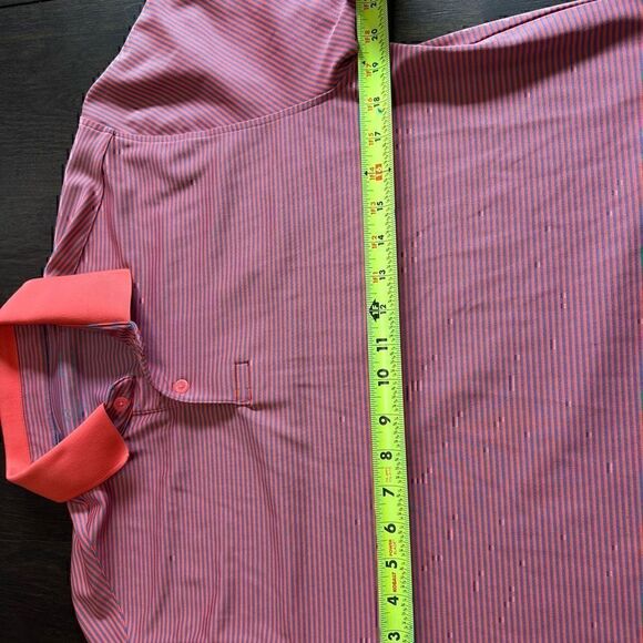 Under Armour HeatGear Mens Medium Striped Short Sleeve Polo - Picture 2 of 7